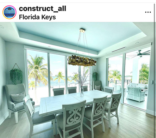 Photo of Dining Room of New Home in the Florida Keys